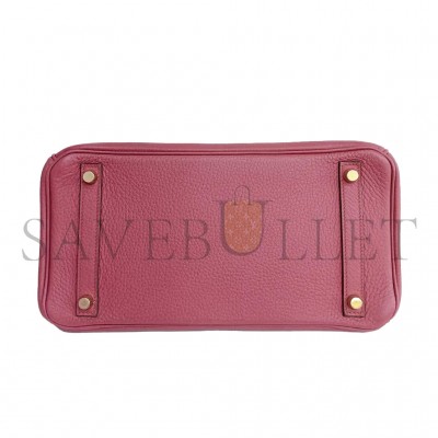 HERMES BIRKIN 30 TOGO LEATHER PINK GOLD BUCKLE BAG BK30K5FJGP (30*23*15cm)
