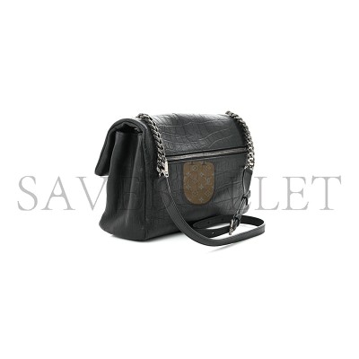 YSL LARGE WEST HOLLYWOOD MONOGRAM FOLD-OVER GREY 1413669 (28*18*11cm)