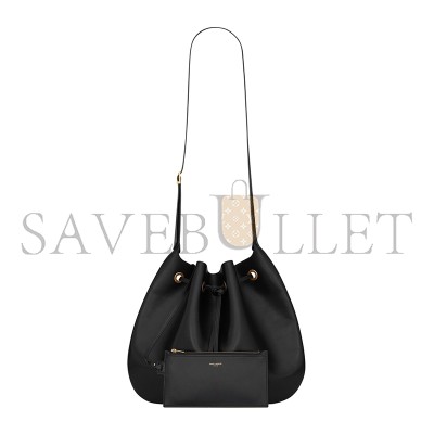 YSL PARIS VII LARGE FLAT HOBO BAG IN SMOOTH LEATHER 697941AAAMD1000 (44*33*2cm)