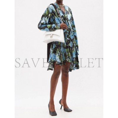 BALENCIAGA WHITE DOWNTOWN CHAIN-STRAP LEATHER SHOULDER BAG MATCHESFASHION US (29.2*18*10.6cm)