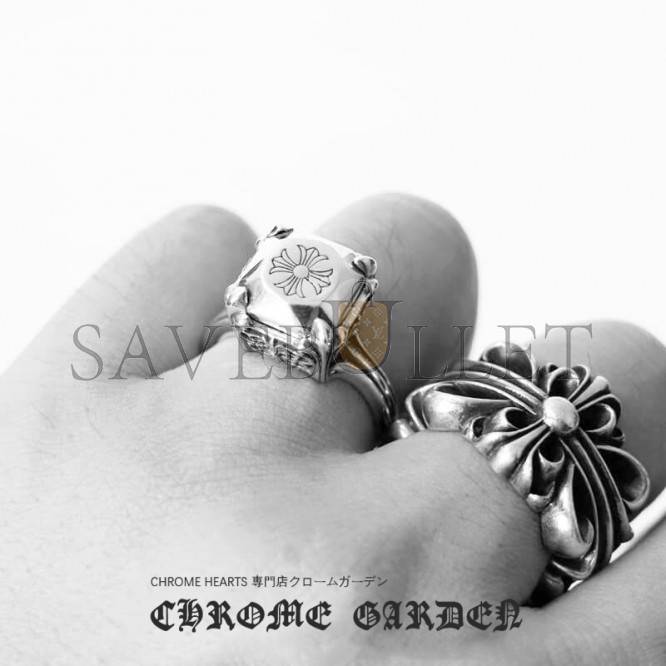 CHROME HEARTS BUTTERFLY CROSS COCKTAIL RING