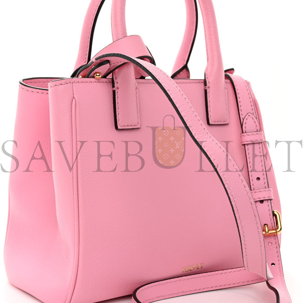 VERSACE GRAINED CALFSKIN SMALL LA MEDUSA CHAIN TOTE BABY PINK (22*17*10cm) VERSACE GRAINED CALFSKIN SMALL LA MEDUSA CHAIN TOTE BABY PINK (22*17*10cm)