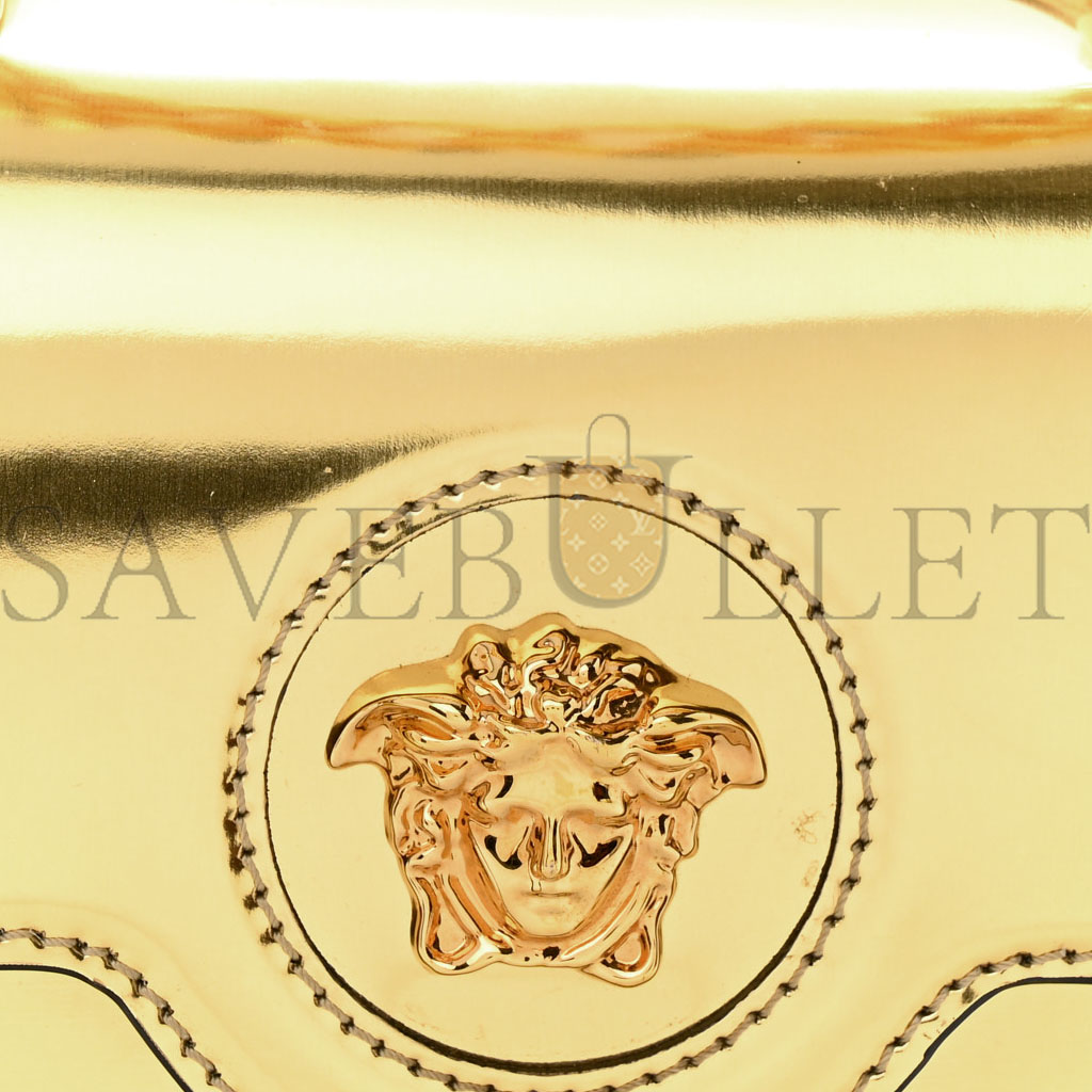 VERSACE METALLIC CALFSKIN MINI LA MEDUSA BAG GOLD (16*14*6cm) VERSACE METALLIC CALFSKIN MINI LA MEDUSA BAG GOLD (16*14*6cm)