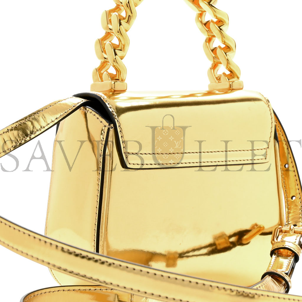 VERSACE METALLIC CALFSKIN MINI LA MEDUSA BAG GOLD (16*14*6cm) VERSACE METALLIC CALFSKIN MINI LA MEDUSA BAG GOLD (16*14*6cm)
