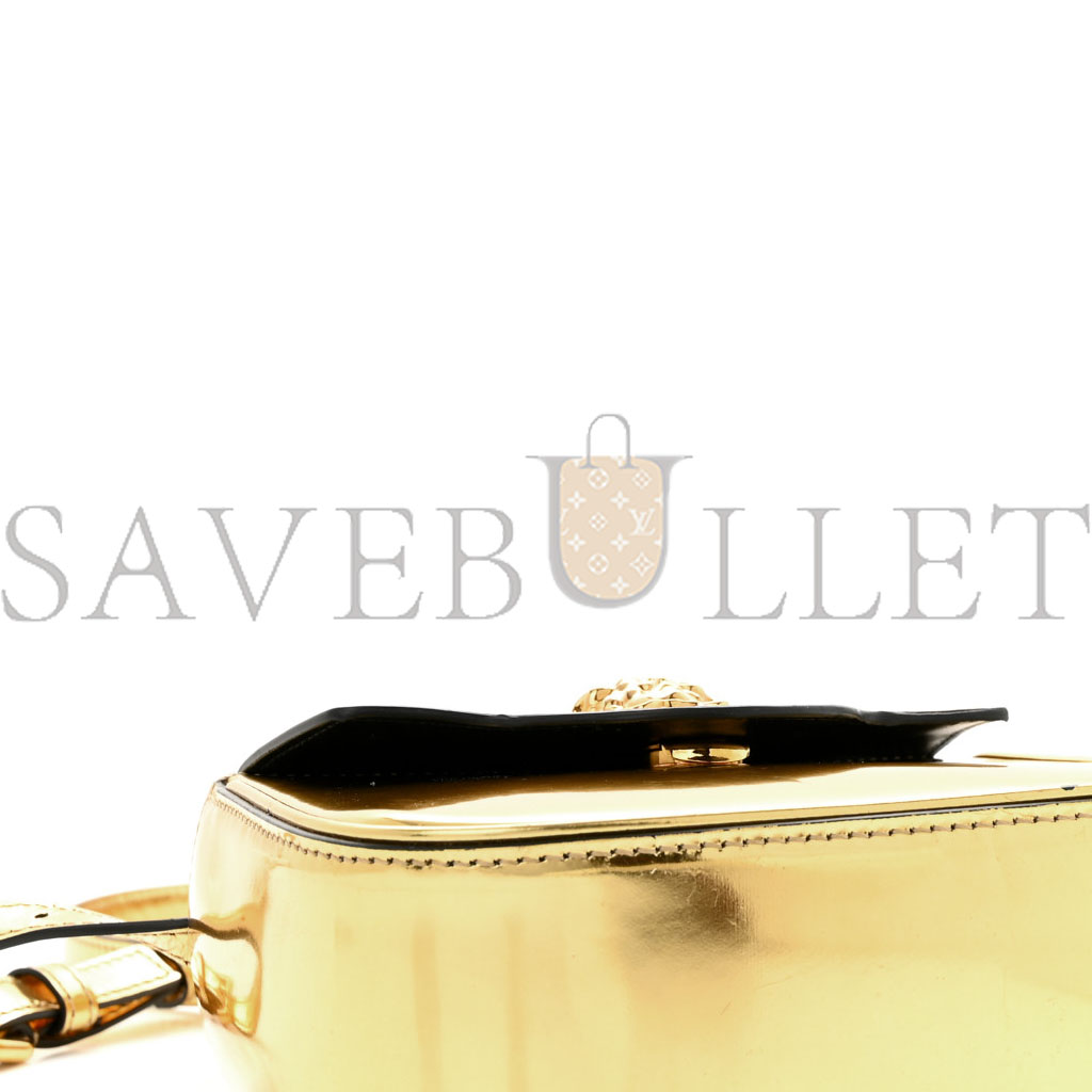 VERSACE METALLIC CALFSKIN MINI LA MEDUSA BAG GOLD (16*14*6cm) VERSACE METALLIC CALFSKIN MINI LA MEDUSA BAG GOLD (16*14*6cm)