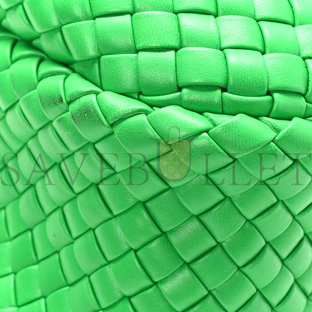 BOTTEGA VENETA RUBBER PADDED INTRECCIATO MINI JODIE PARAKEET  (25*15*8cm)