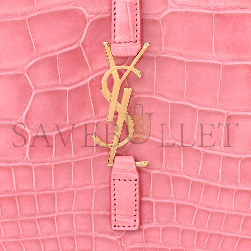 YSL LE 5 À 7 IN CROCODILE-EMBOSSED LEATHER 6572281542072 (23*16*6.5cm)