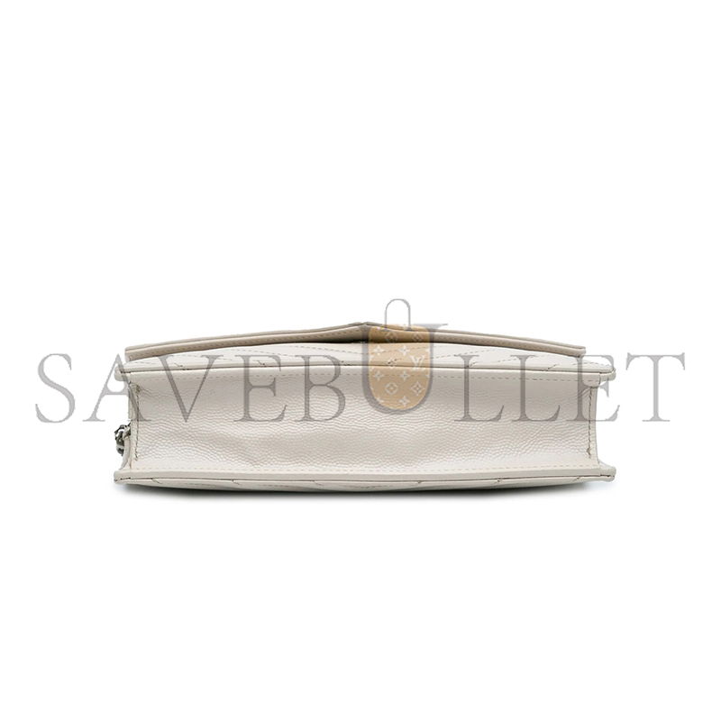 YSL CASSANDRE ENVELOPE CHAIN WALLET IN GRAIN DE POUDRE LEATHER 393953031754 (19*12.5*3.5cm)