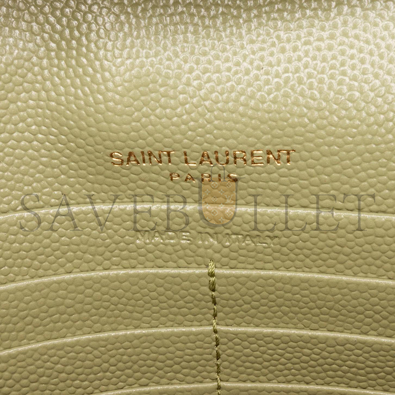 YSL CASSANDRE MATELASSÉ CHAIN WALLET IN GRAIN DE POUDRE EMBOSSED LEATHER 377828BOW013316 (22.5*14*4cm)
