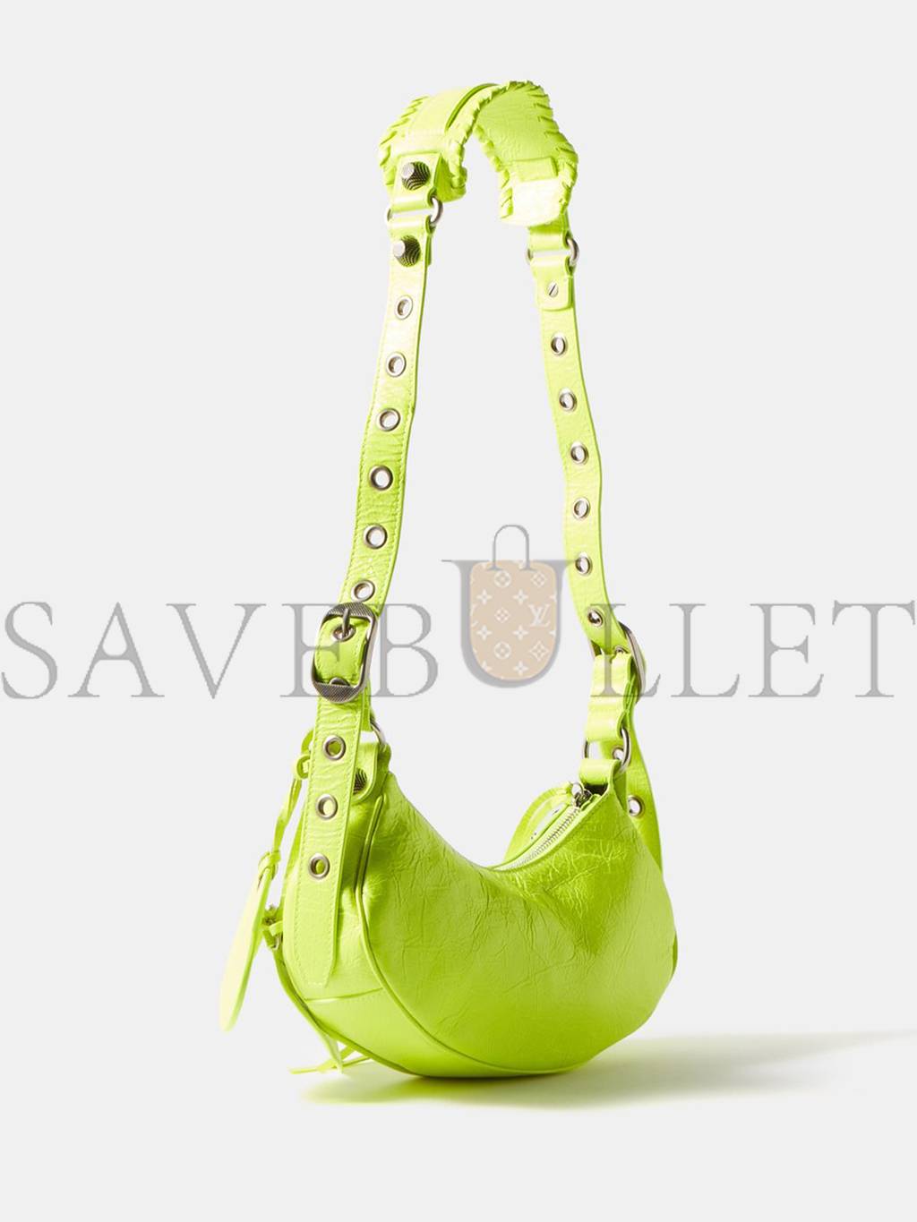 BALENCIAGA GREEN LE CAGOLE XS LEATHER SHOULDER BAG MATCHESFASHION US (25.6*11.4*7.3cm)