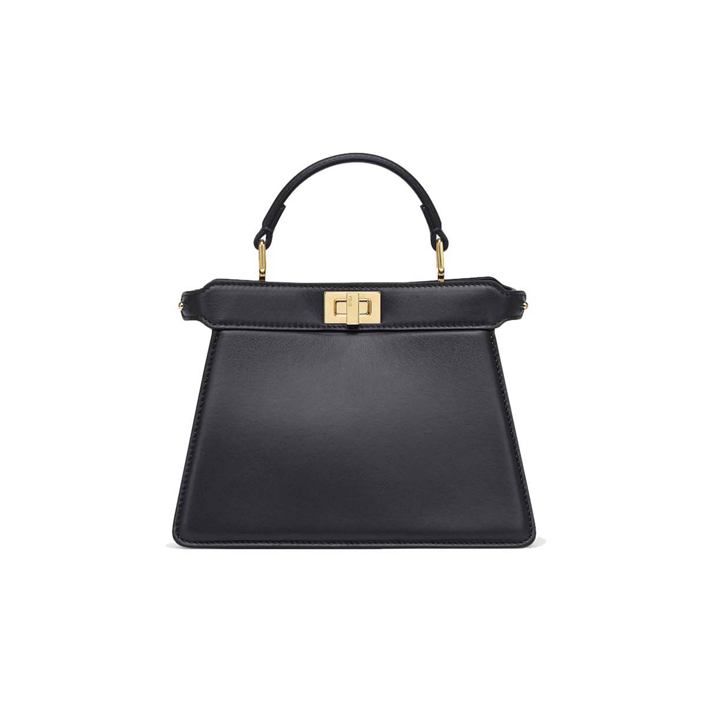 FENDI PEEKABOO ISEEU PETITE - BLACK PADDED NAPPA LEATHER BAG 8BN335ABVEF0KUR (20*15.5*11cm)