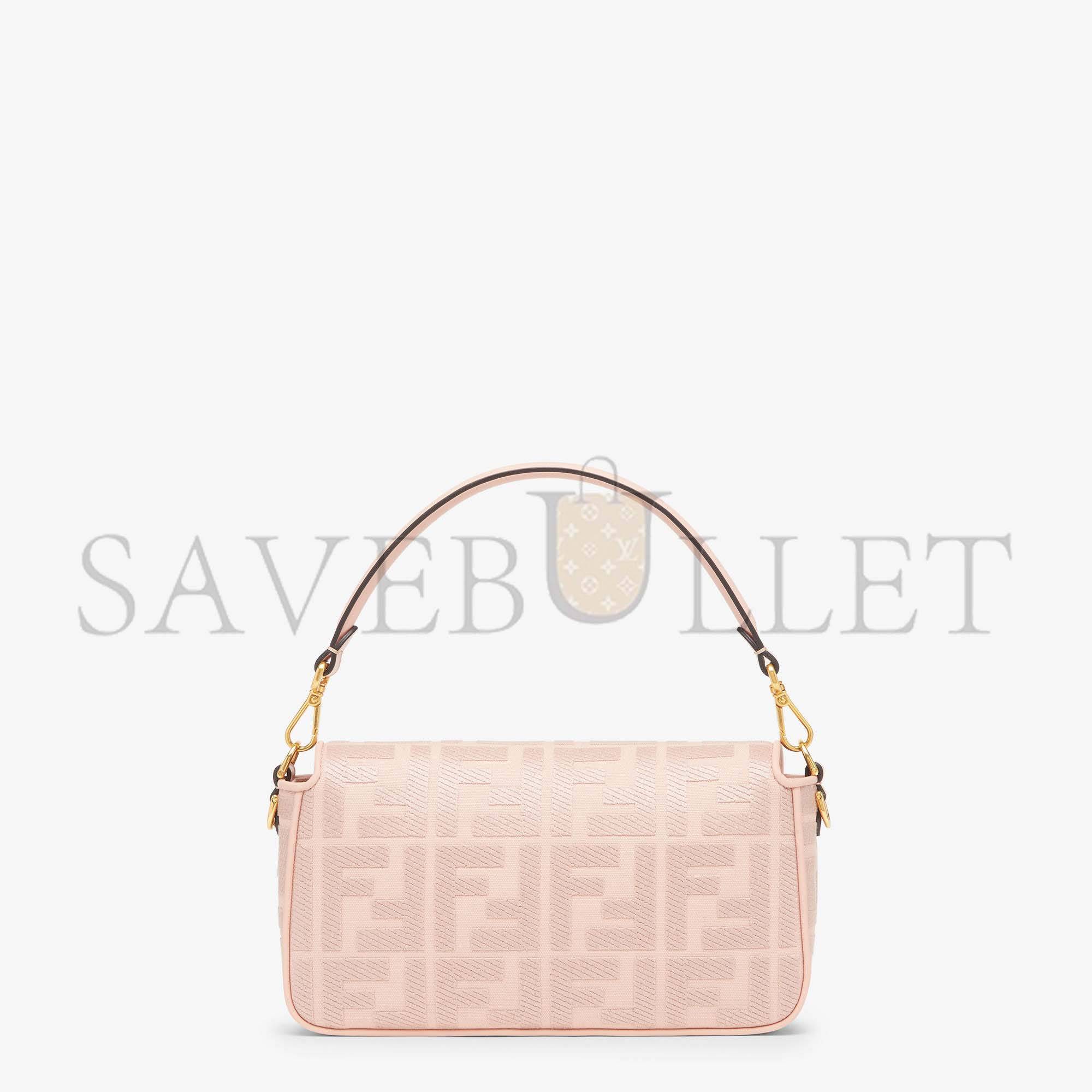 FENDI BAGUETTE - PINK FF CANVAS BAG 8BR600AMCDF1J4A (27*15*6cm)