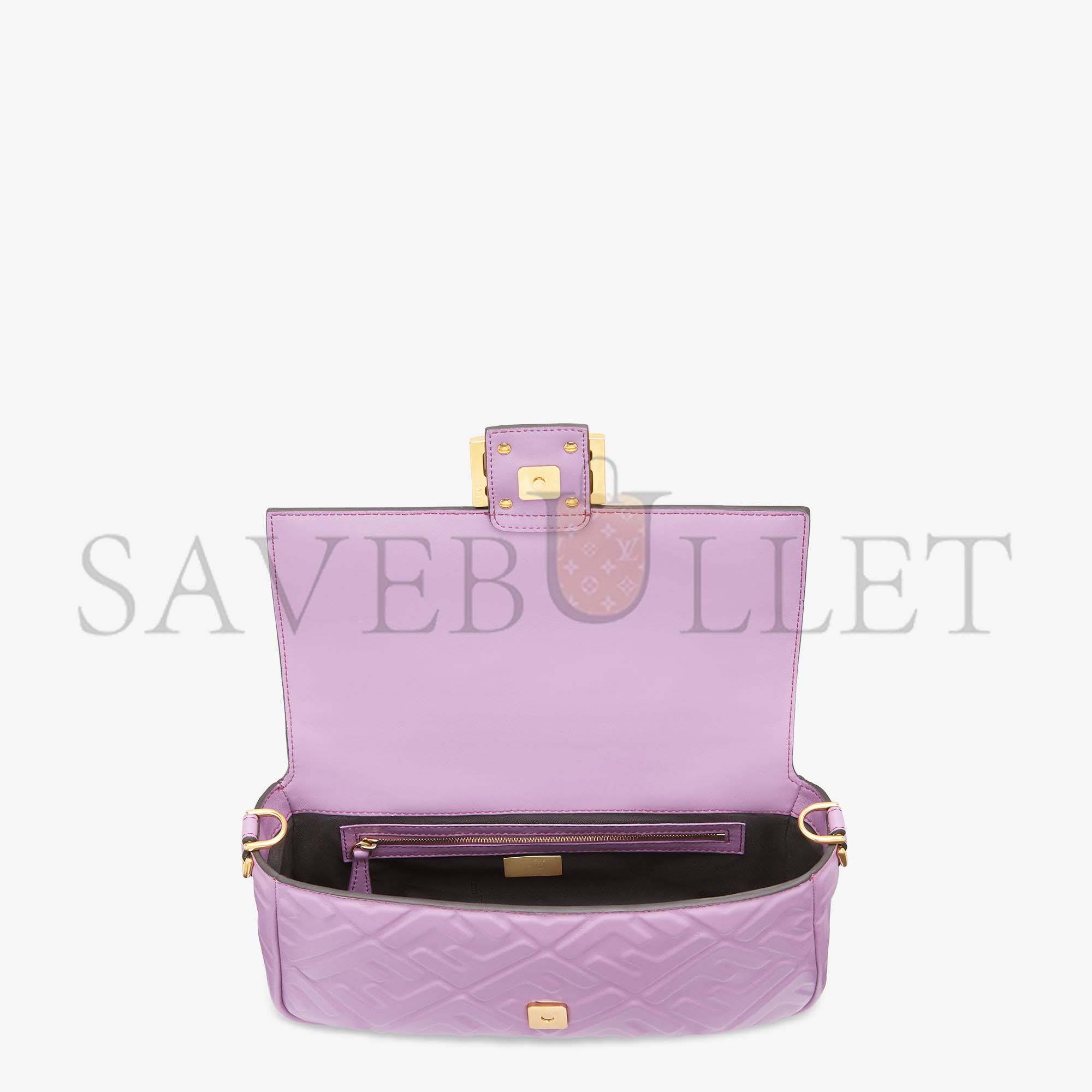 FENDI BAGUETTE - LILAC NAPPA LEATHER BAG 8BR600A72VF1JCL (27*15*6cm)