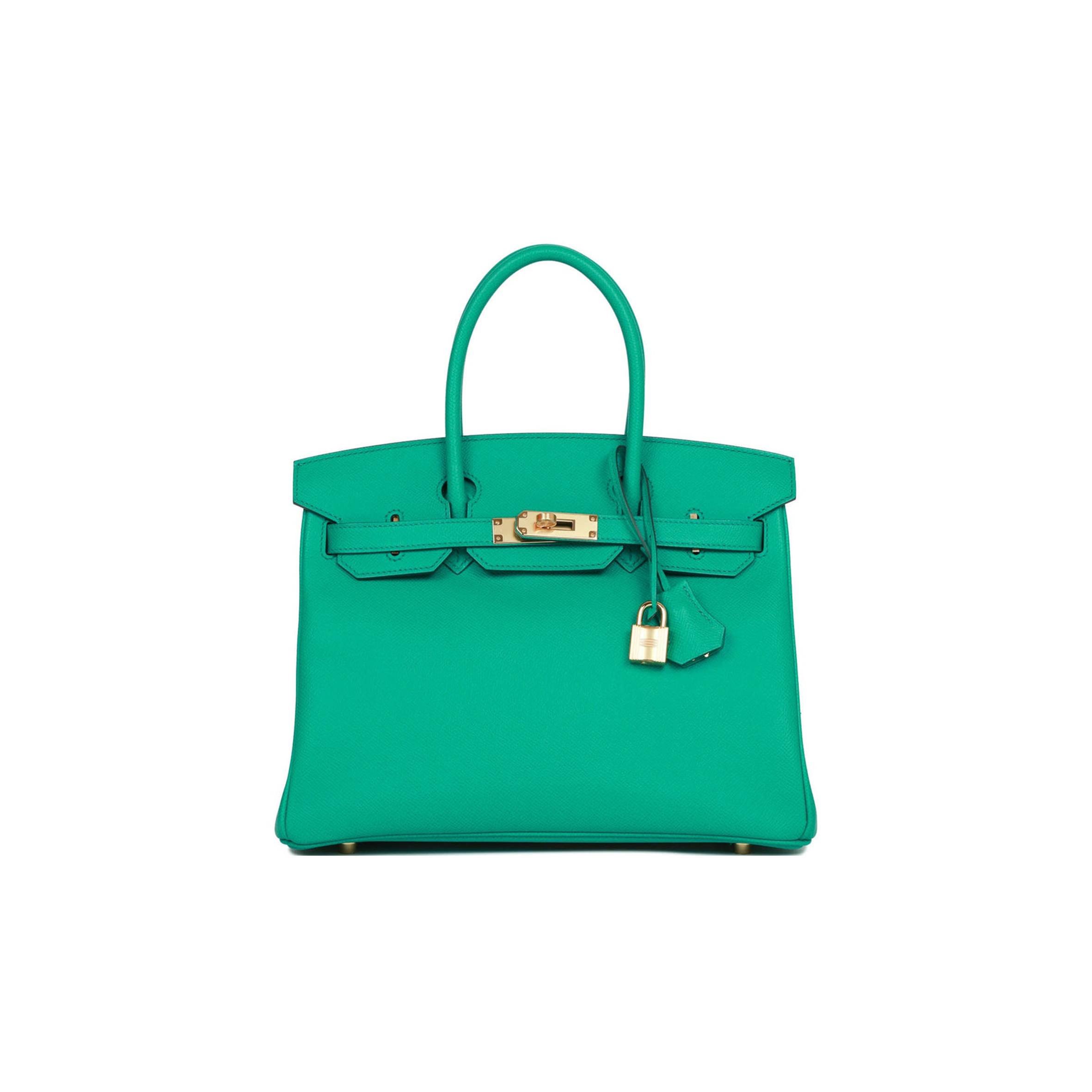 HERMES BIRKIN 30 VERT JADE EPSOM GOLD HARDWARE (30cm)