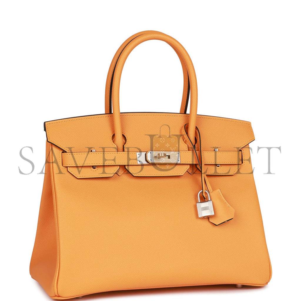 HERMES SPECIAL ORDER (HSS) BIRKIN 30 JAUNE D'OR AND MALACHITE EPSOM BRUSHED PALLADIUM HARDWARE( 30cm*22*16cm)