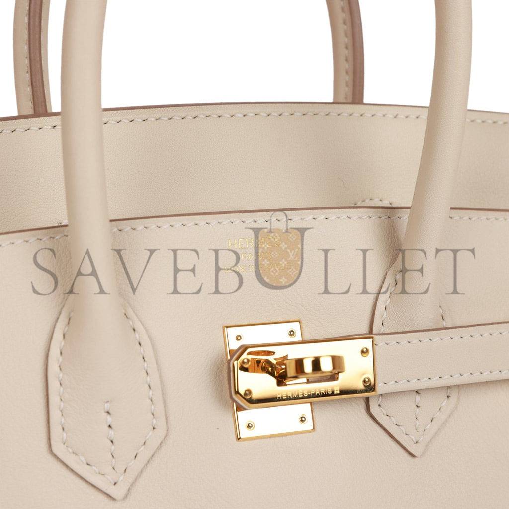 HERMES BIRKIN 25 CRAIE SWIFT GOLD HARDWARE HANDMADE (25cm)