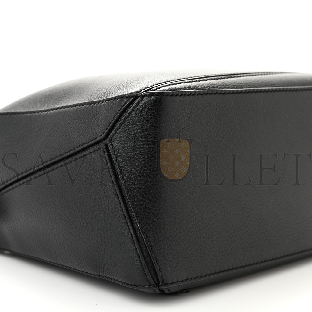 LOEWE CALFSKIN SMALL PUZZLE BAG BLACK (24*16.5*10.5cm)