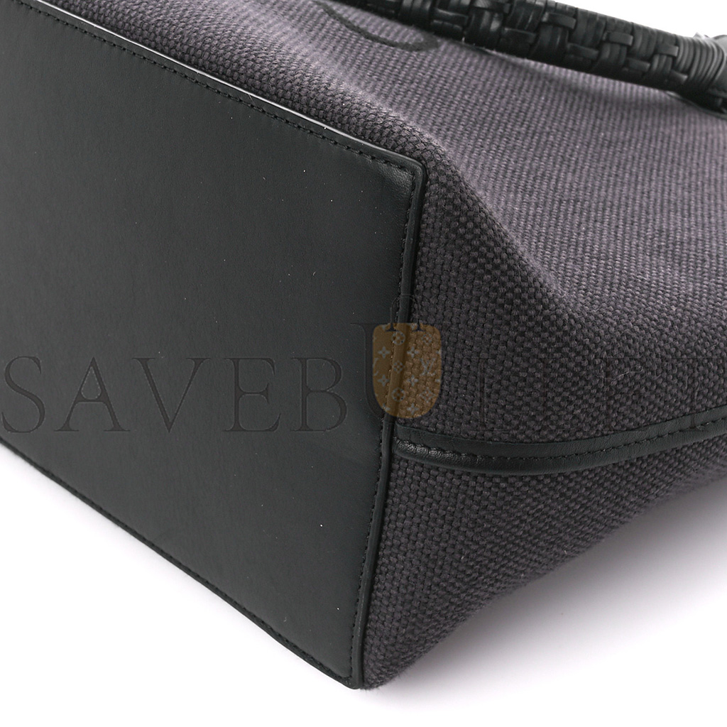 LOEWE CANVAS CALFSKIN MEDIUM ANAGRAM TOTE ANTHRACITE (32*30*17cm)