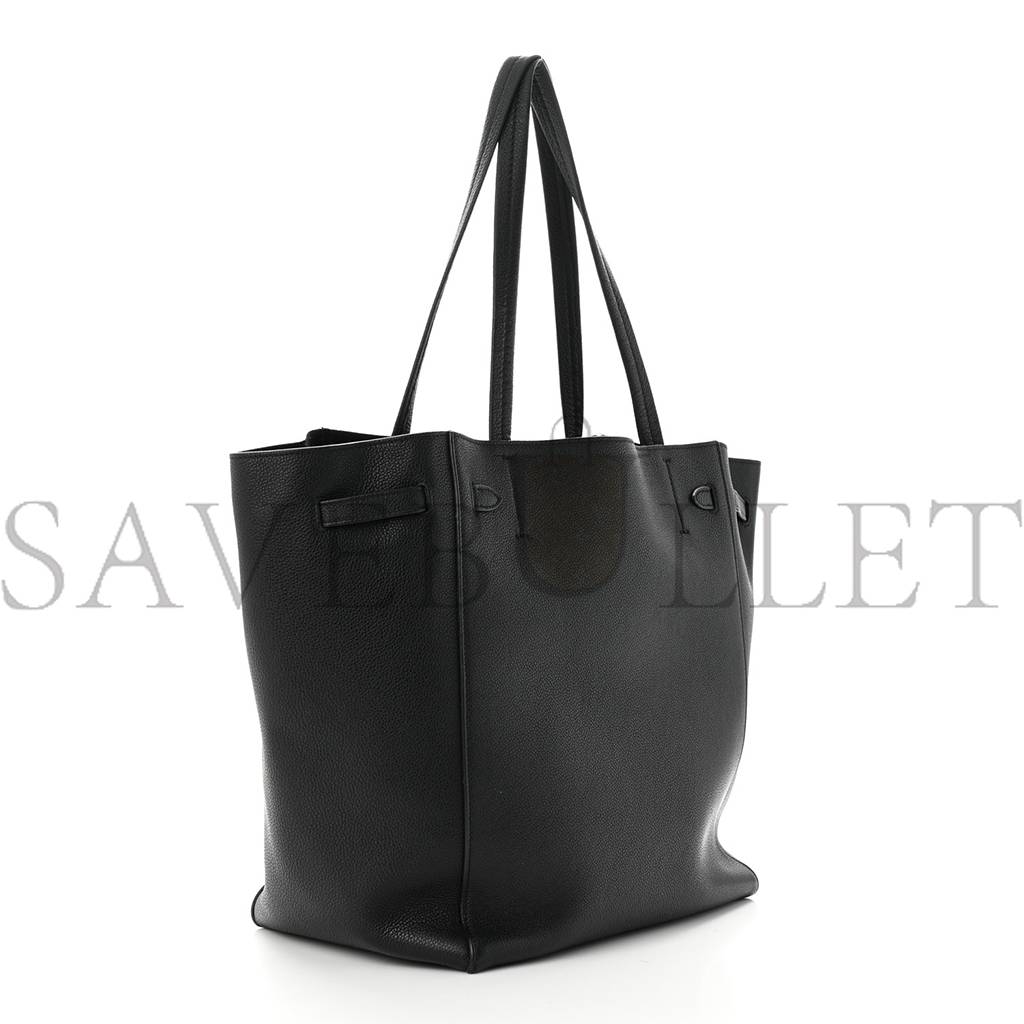 CELINE SOFT GRAINED CALFSKIN SMALL BELT CABAS PHANTOM BLACK (29*27*17cm)