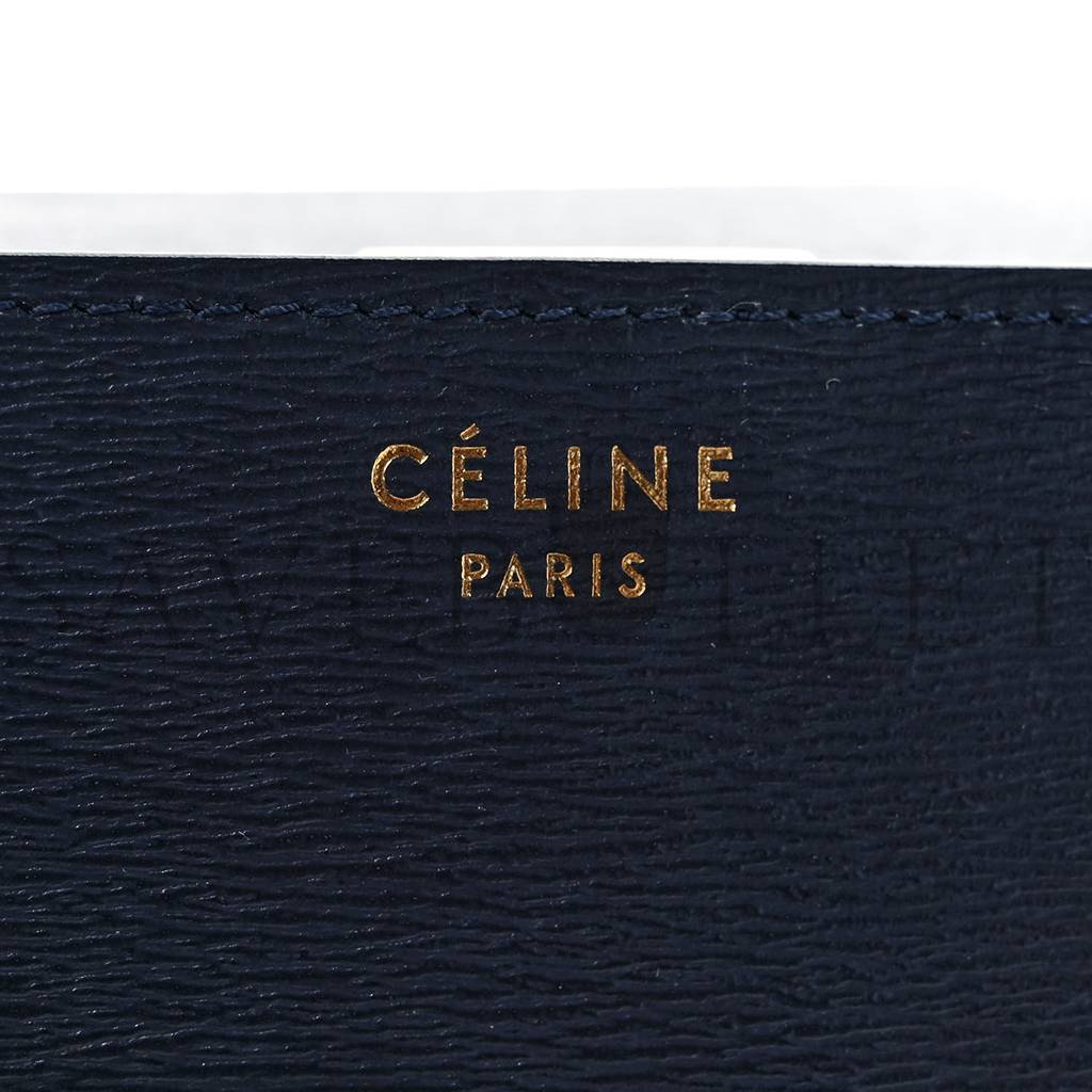 CELINE LIEGE CALFSKIN MEDIUM CLASSIC BOX FLAP BAG DARK BLUE (23*18*6cm)