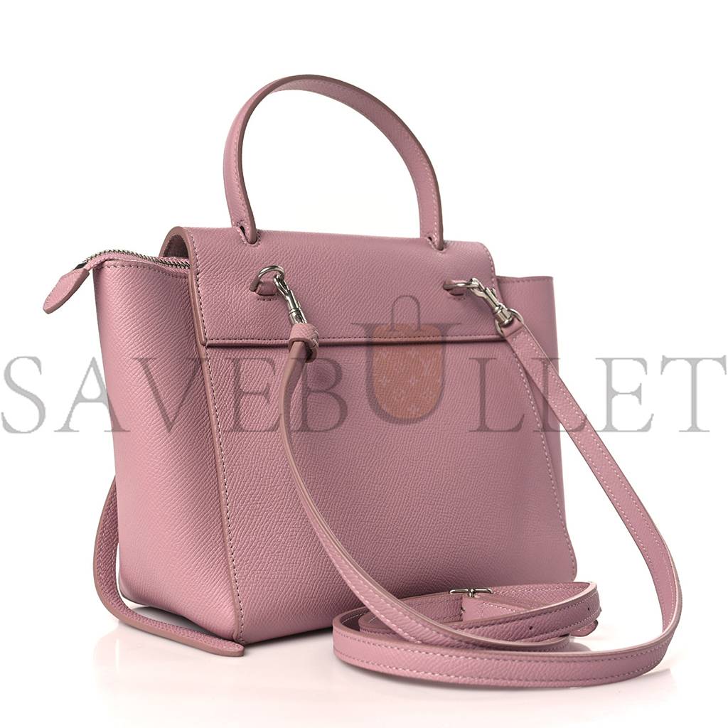 CELINE GRAINED CALFSKIN NANO BELT BAG VINTAGE PINK (20*19*11cm)