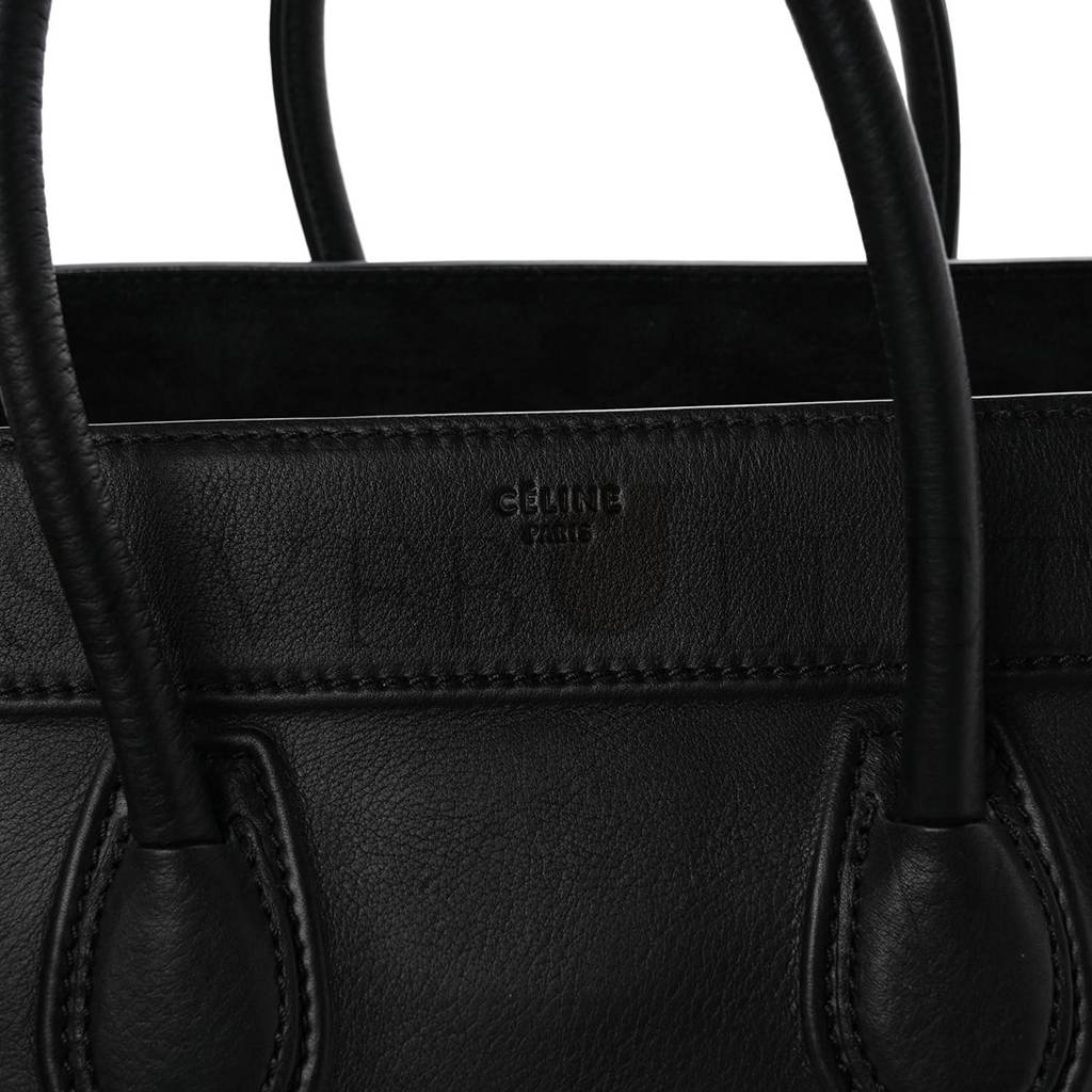 CELINE SMOOTH CALFSKIN MEDIUM PHANTOM LUGGAGE BLACK (29*29*25cm)